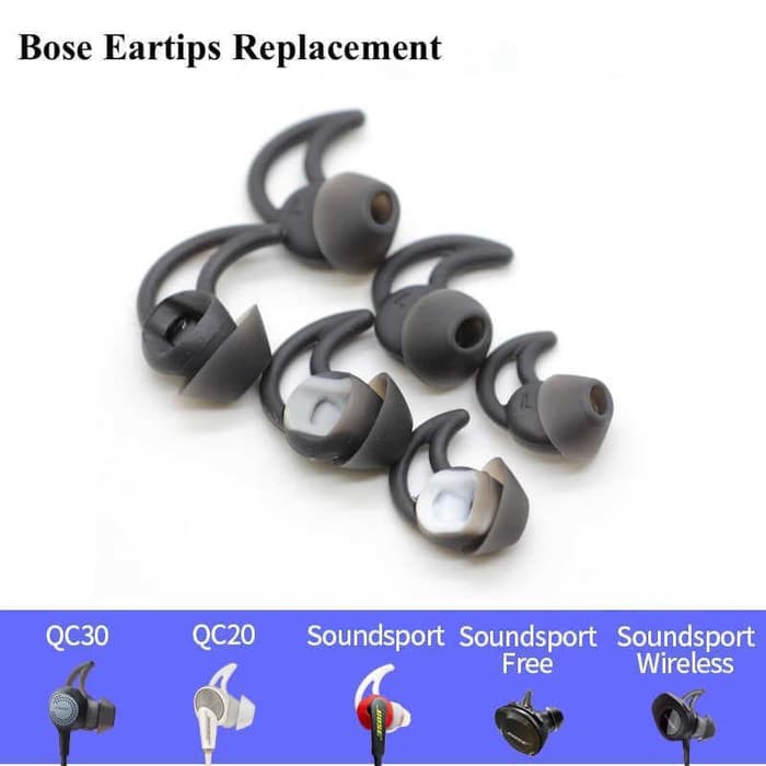 Silicone Set 3 Cặp Đệm Tai Nghe Bằng Silicon Cho Bose Qc20 Qc30 Soundsport Free Pulse