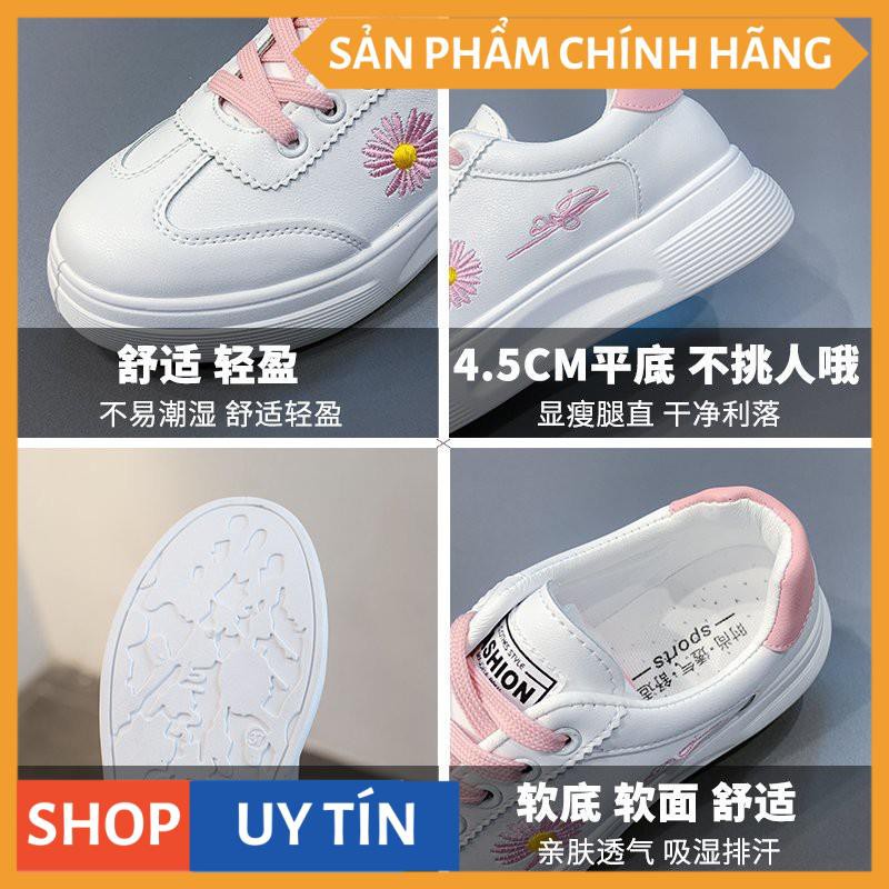 [Hàng mới] Giày thể thao thêu hoa cúc nhí, 😍Phong cách Hàn Quốc sneakers siêu nhẹ (2017)