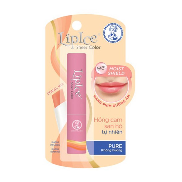 Son dưỡng LipIce Sheer Color có màu 2.4 g giúp dưỡng môi căng mọng mềm mịn, chống nắng bảo vệ môi