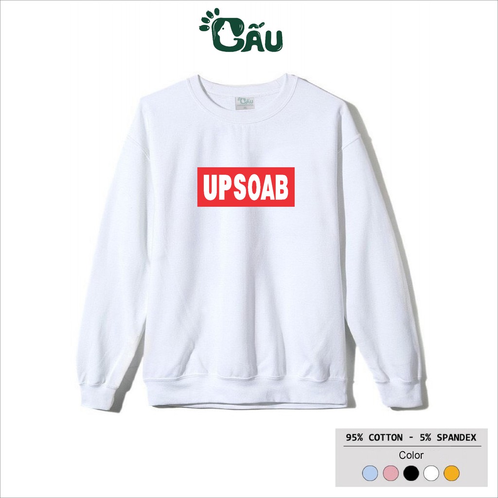 Áo sweater GẤU 194 vải thu đông co dãn, dày dặn mềm mịn form rộng phong cách Unisex - UPSOAB