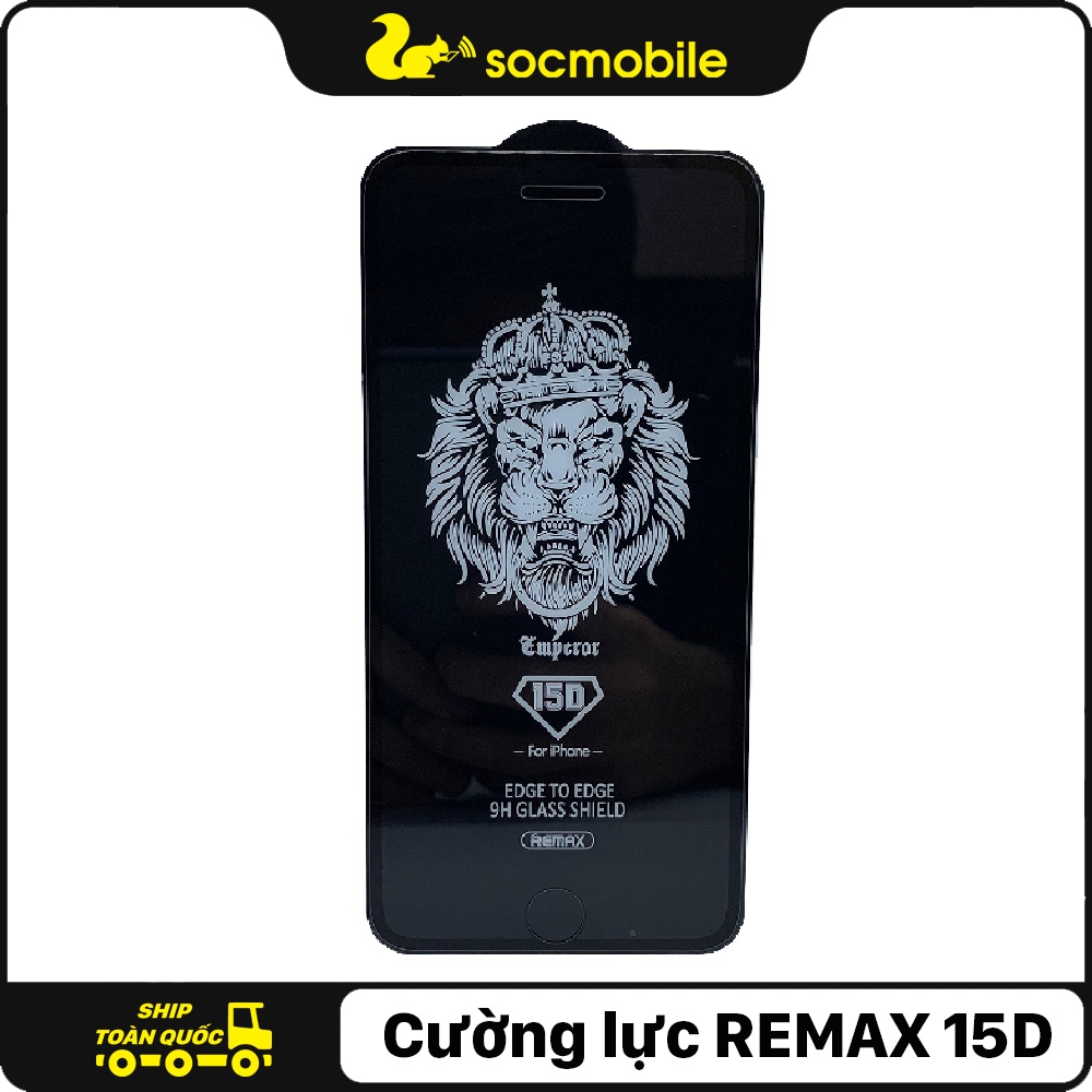 Kính Cường Lực 15D Remax Full Màn Hình Cho Các Dòng Iphone 6/7/8/6Plus/7Plus/8PlusGiá Rẻ