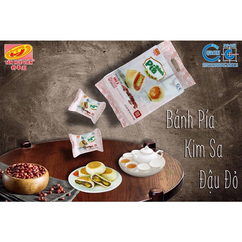 Bánh Pía Kim Sa Đậu Đỏ Tân Huê Viên 480gam (12 cái nhỏ)