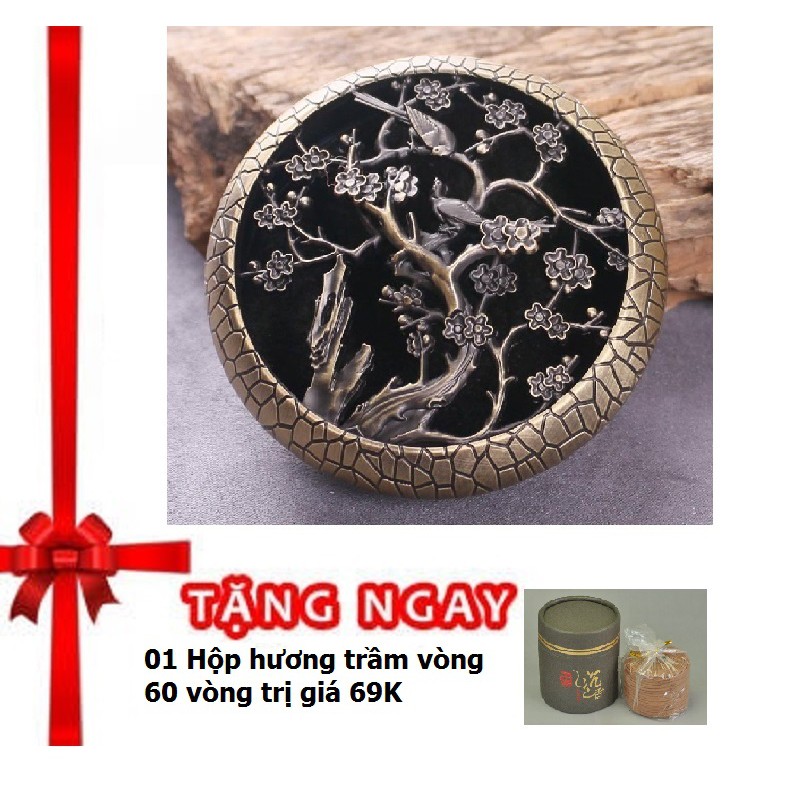 Lư hương xông, đốt trầm vòng, trầm bột bằng hợp kim đồng