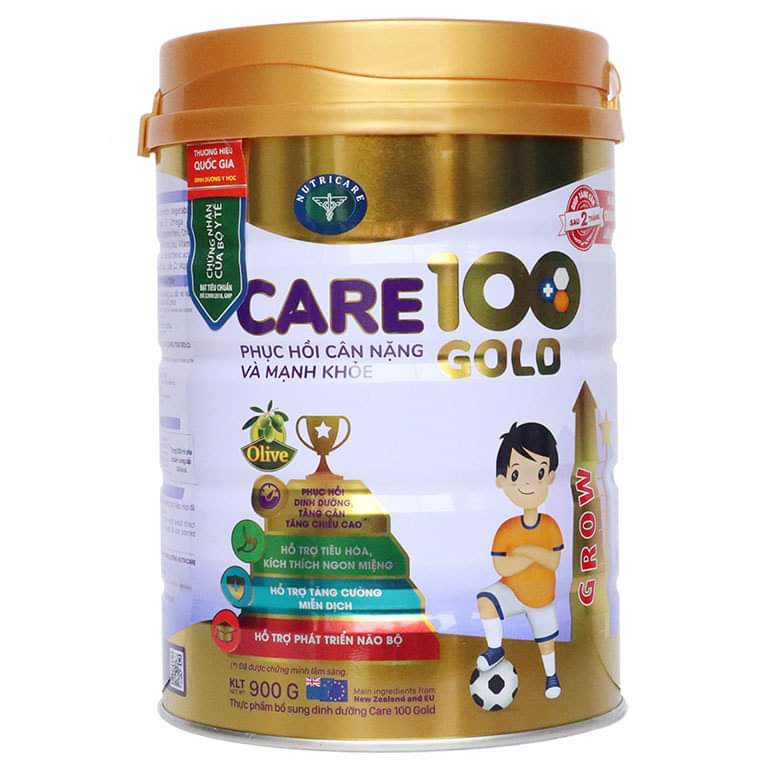 Sữa dinh dưỡng CARE100 GOLD 900gr dành cho trẻ thấp còi
