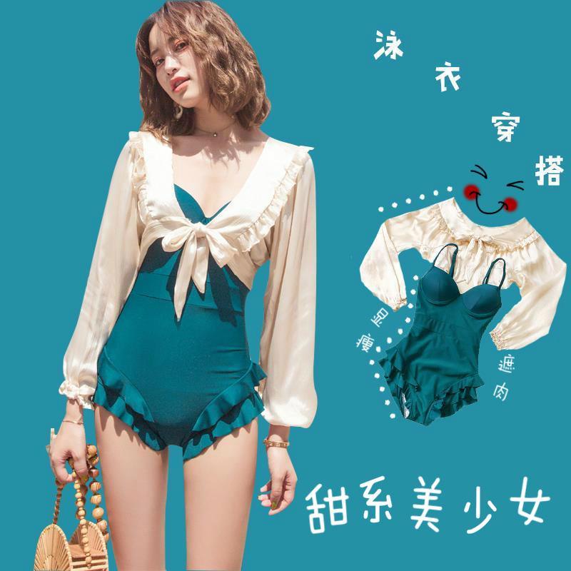 Bộ Đồ Bơi Một Mảnh Che Bụng Phong Cách Hàn Quốc Mới Cho Nữ
