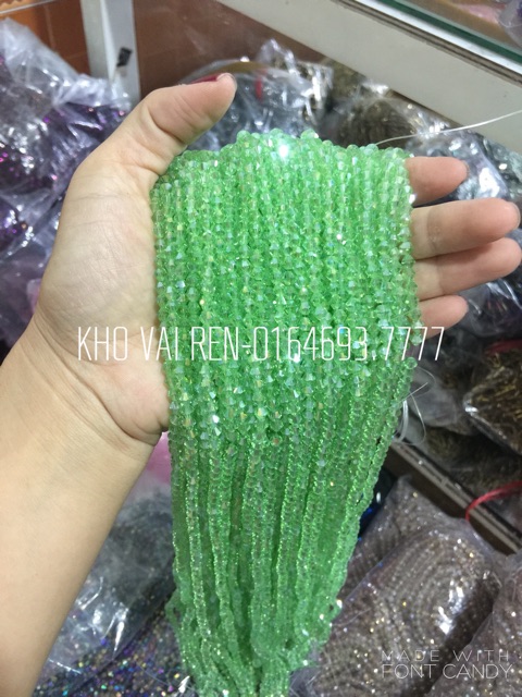 Hạt pha lê cườm kết áo