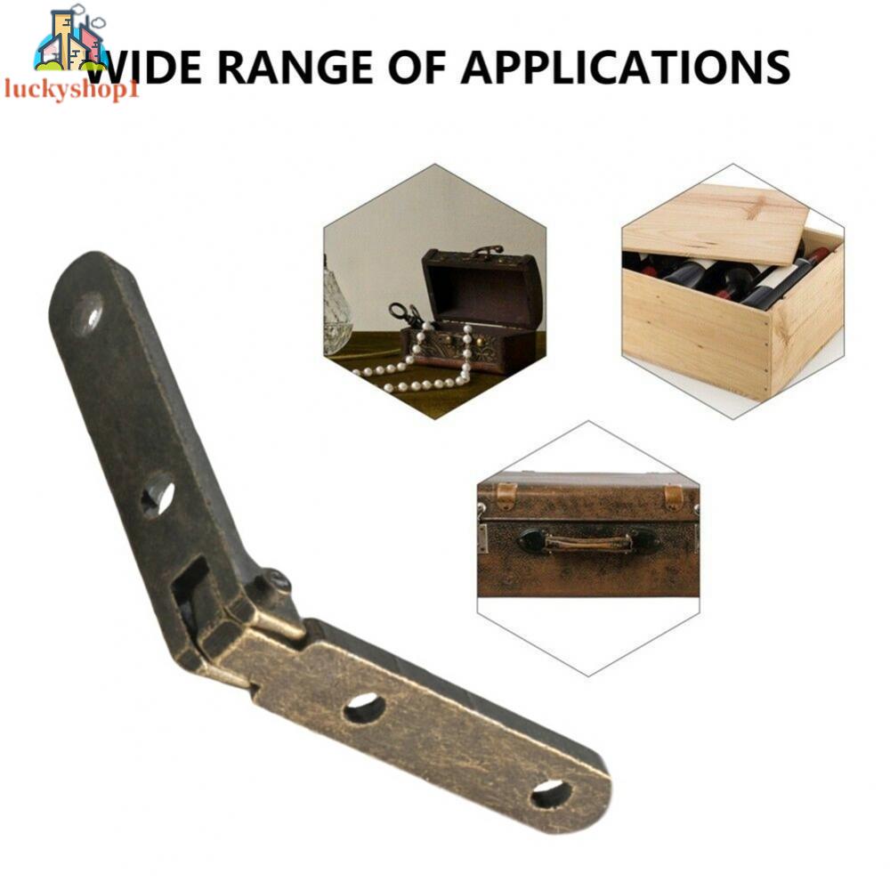 10pcs 90-degree rust-proof antique iron blue antique copper hinge with special screws (one 4 screws)