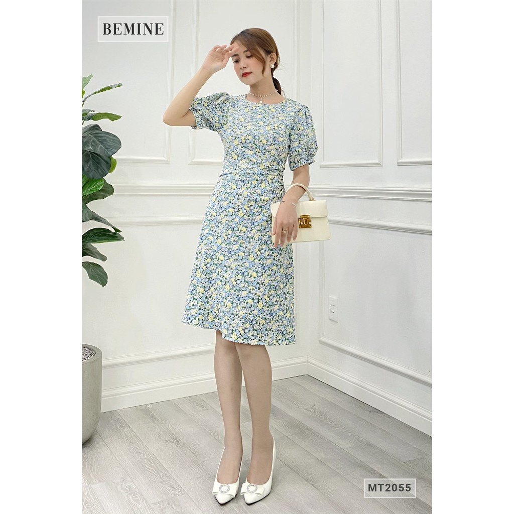 Đâm hoa tay bồng xếp ly eo BEMINE MT2055XANH | BigBuy360 - bigbuy360.vn