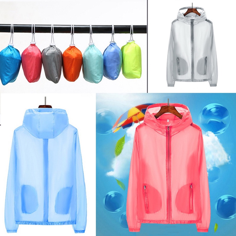 Áo Khoác Chống Nắng Siêu Nhẹ Nhanh Khô Có 8 Màu Size S-7XL Cho Nam Nữ