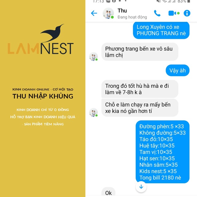 Sỉ 1 thùng 60hủ yến sào chưng sẵn 30% LAMNEST CAO CẤP