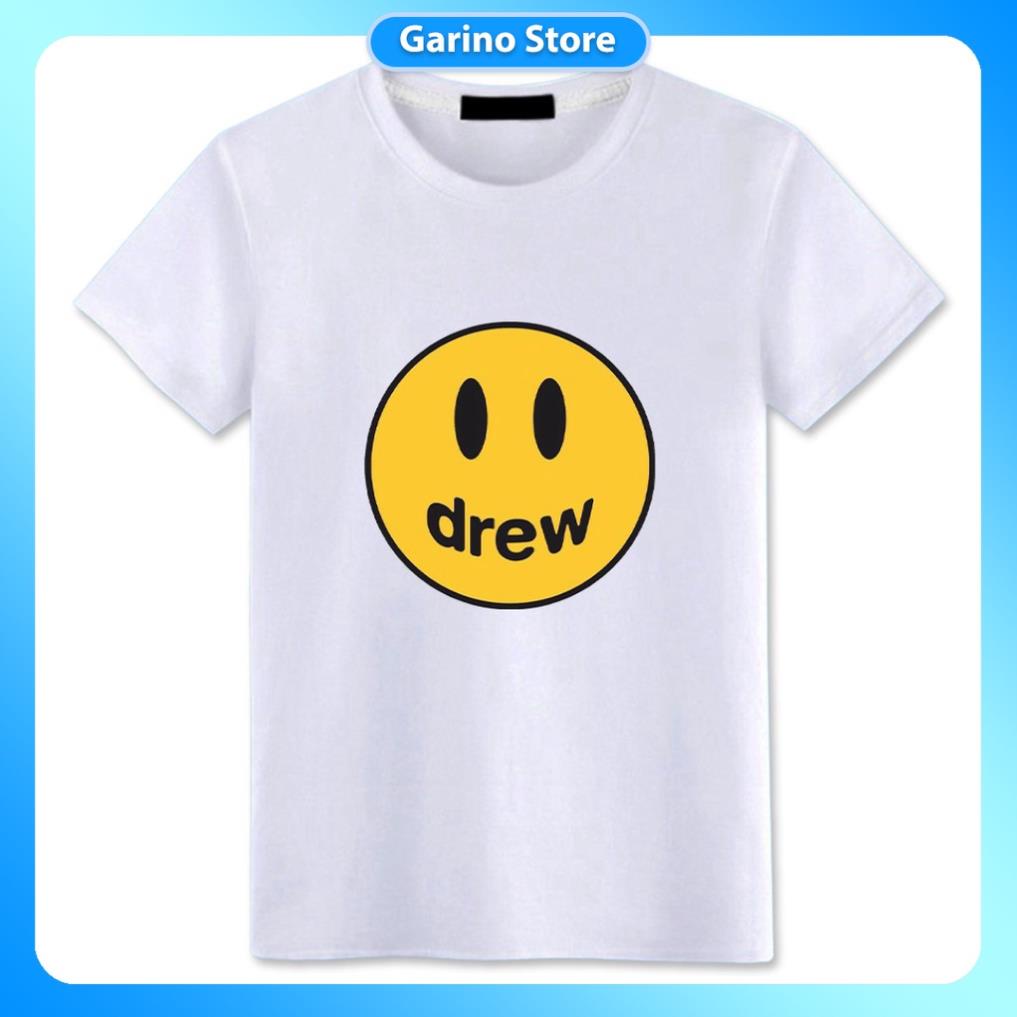 Áo thun nam nữ unisex ngắn tay không cổ đẹp Mặt Cười Drew