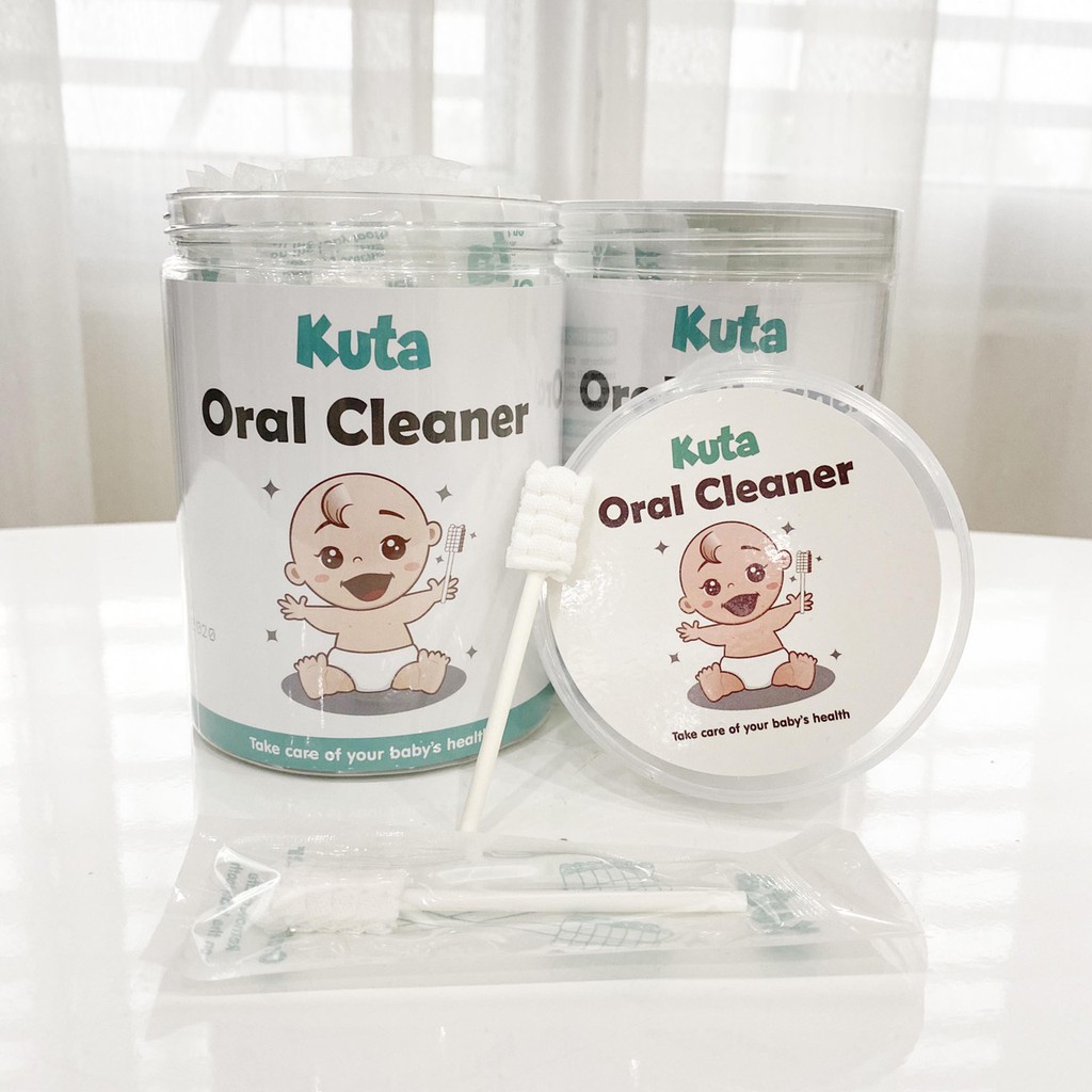 Rơ lưỡi tưa lưỡi cho bé KUTA, dệt sợi cotton 100%, mềm mại, kháng khuẩn, an toàn và sạch sẽ