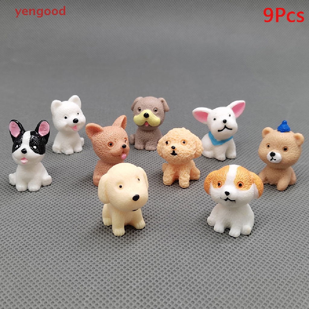 Set 9 Mô Hình Chú Chó Pug Mini Đáng Yêu