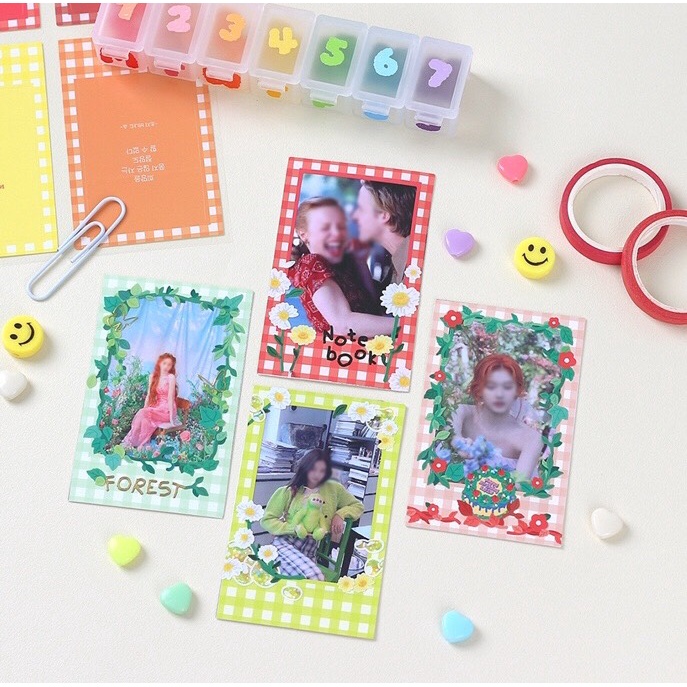 Sticker Frame Kẻ Caro - Nhãn Dán Trang Trí Card Polariod lẻ 1 cái