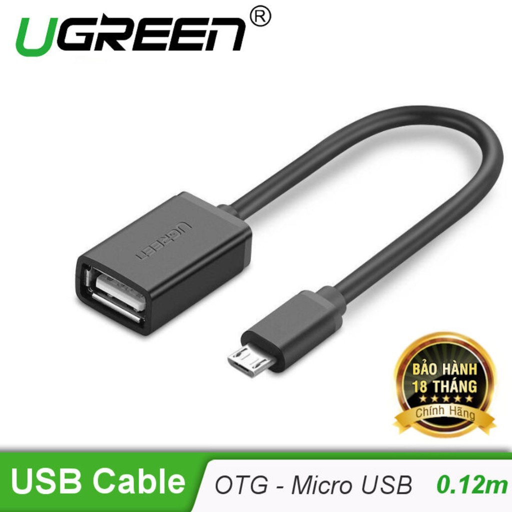 Cáp OTG Micro USB 2.0 Ugreen 10396 10822 US133 10379 Chính Hãng