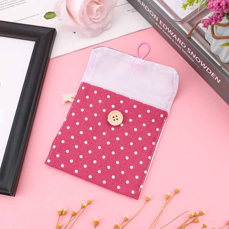 Túi Vải Mini Đựng Đồ Dùng Cá Nhân, Son, Khăn Giấy, Bằng Vải Nhiều Mẫu Dễ Thương