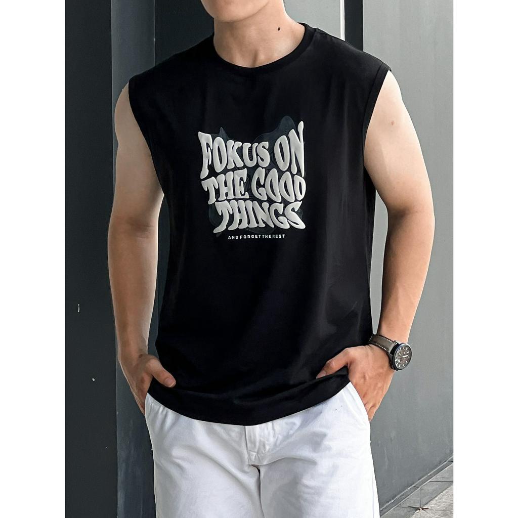 Áo Tank Top TORANO Chất Liệu Mềm Mại, Thoáng Mát, Co Giãn Tốt,  họa tiết in Fokus on the good things ESTA008