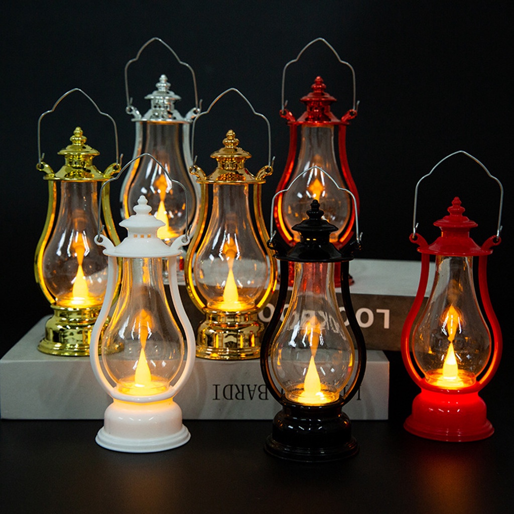 Lồng Đèn LED Điện Tử Cầm Tay Tiết Kiệm Điện Không Thấm Nước Phong Cách Retro