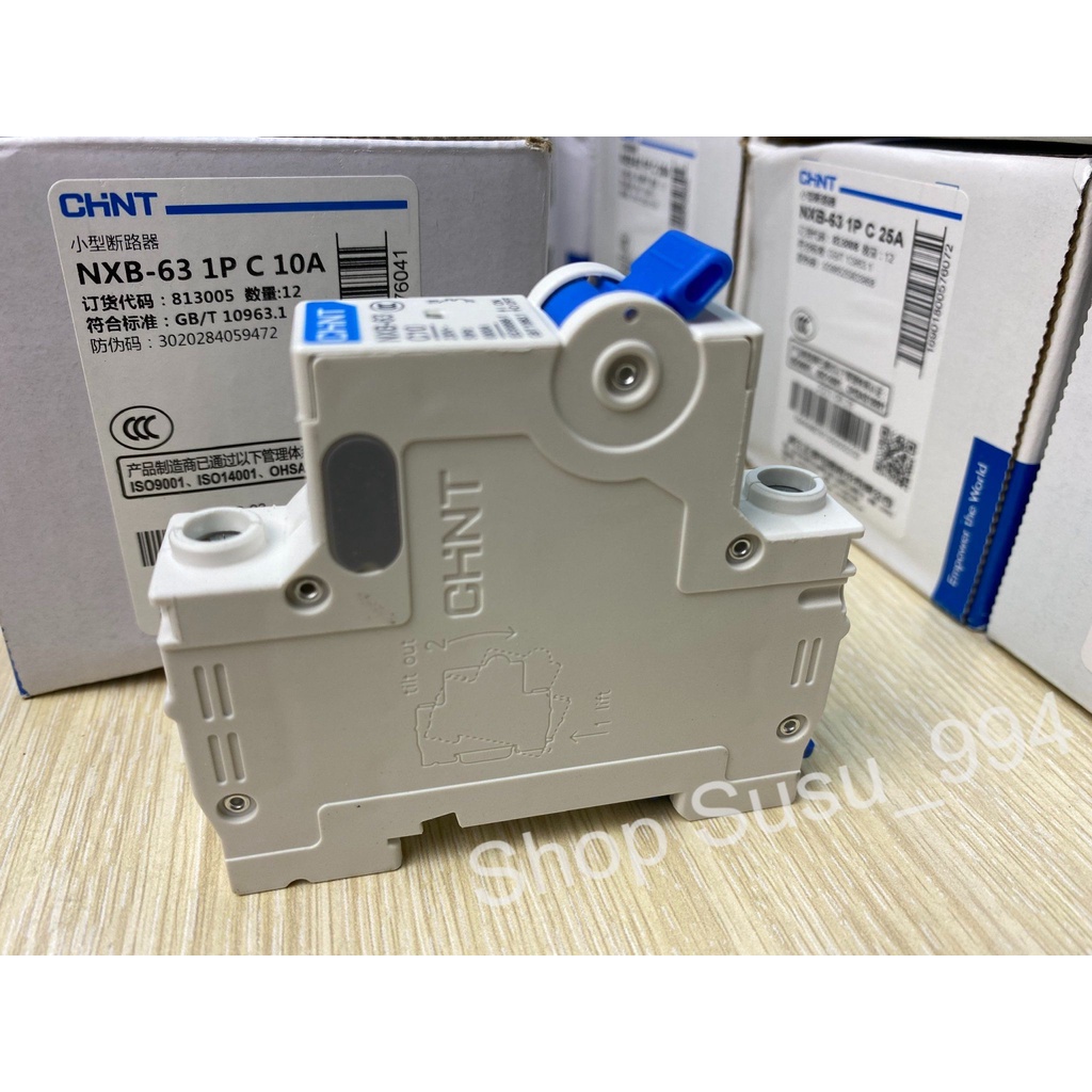 Aptomat Chint NXB-63 1P 10A Dòng Cắt 6kA