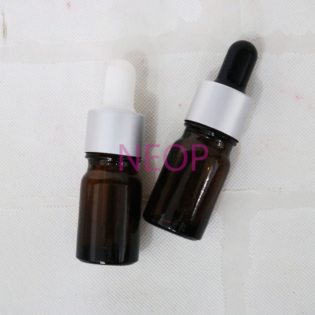 [XẢ KHO] Lọ Tinh Dầu Thủy Tinh Thân Nâu 5ml Nắp Bóp Giọt lẻ size