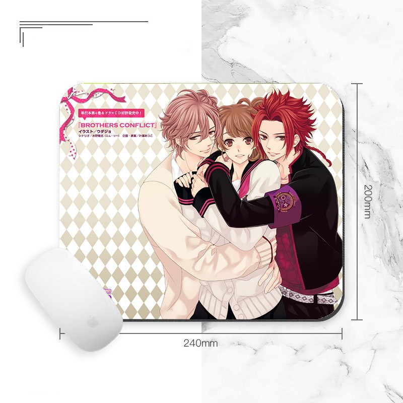 Miếng lót chuột IN HÌNH Brothers Conflict anime chibi tiện lợi xinh xắn