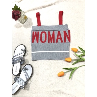áo 2 dây croptop len tăm