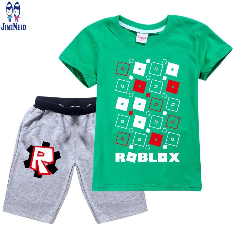 【JD】 New ROBLOX Game Children T-shirt Shorts 2pcs Suits Boys T Shirts Sets Clothes Tops Kids