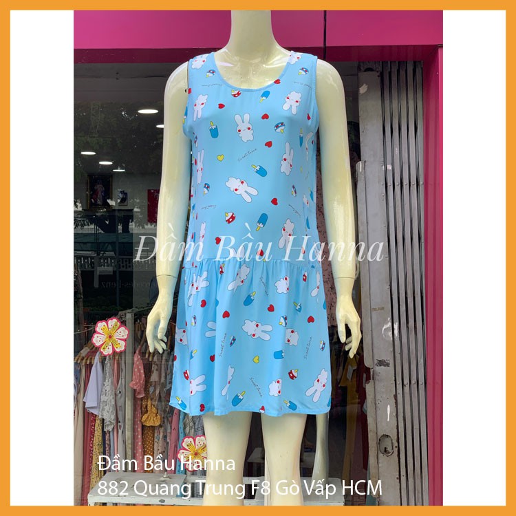 [SIZE 40-60KG] Đầm bầu mặc ở nhà vải tone 2 da mặc mát bền và ít nhăn hơn tôn thường thoải mái mát mẻ mùa hè