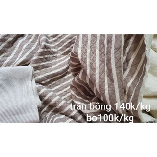 Set vải 3 mẫu cotton trần bông