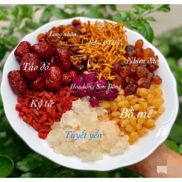 500GR SET CHÈ DƯỠNG NHAN NẤU 12-14 CHAI