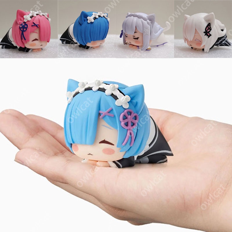 Nhân Vật Ram Emilia Echidna Kitty Đang Nằm Dễ Thương Mô Hình Nhân Vật Nữ Anime Re: Life in a Different World from Emily