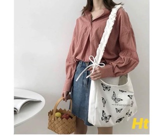 Túi chun dây bướm trắng H2G758