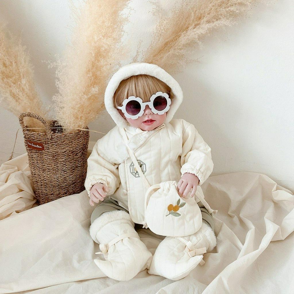 Túi đựng tỏi, túi đeo chéo cho bé có quai đeo, hoạt tiết Hàn Quốc dễ thương