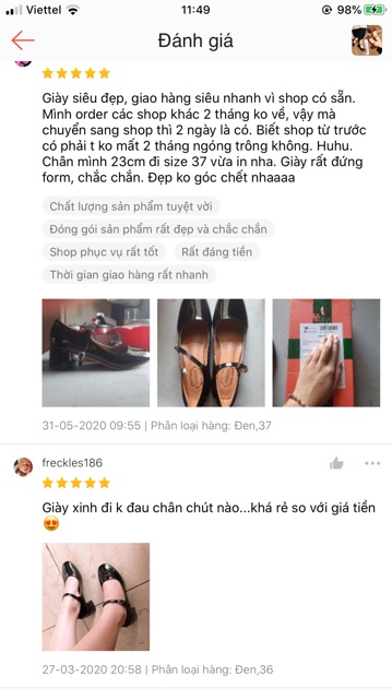 [Mã FAMAYWA giảm 10k đơn từ 50k] (Sẵn + ảnh thật) Giày Mary Jane cổ điển MS8805