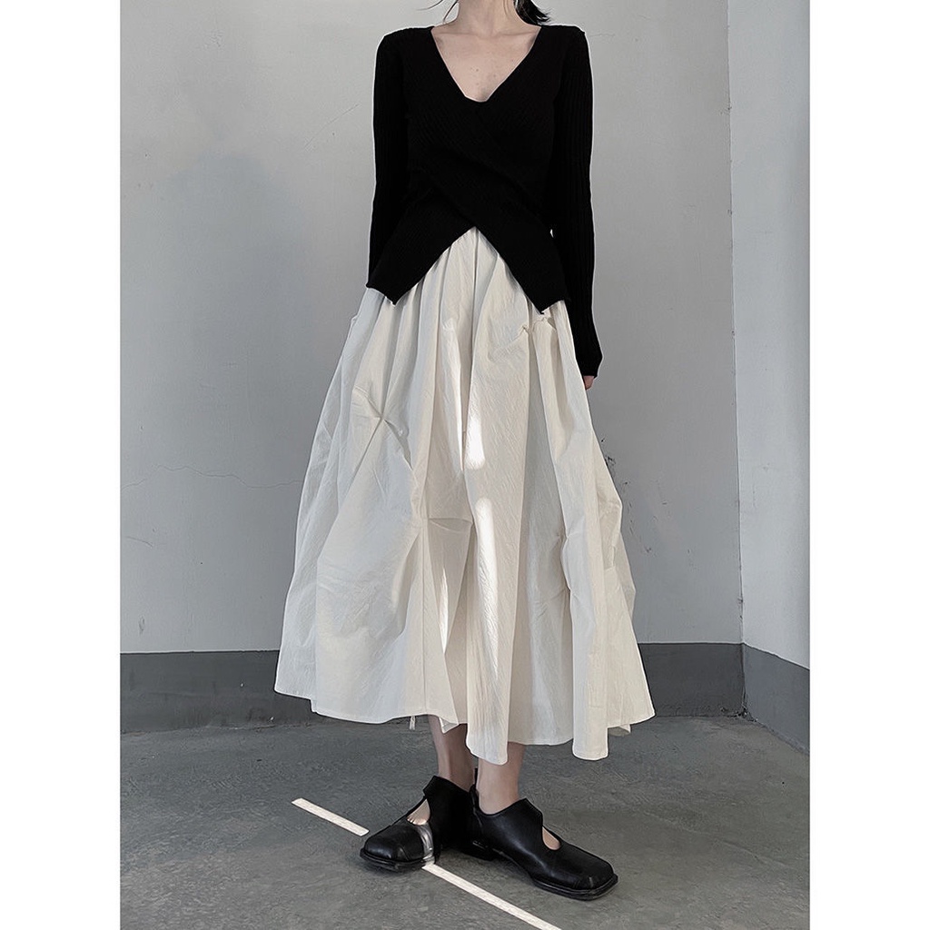 Váy Xếp Ly Pettiskirt Kết Cấu Siêu Cổ Tích Nổi / yamamoto Phong Cách Công Nghiệp Siêu Thần Tiên Mới Niche W
