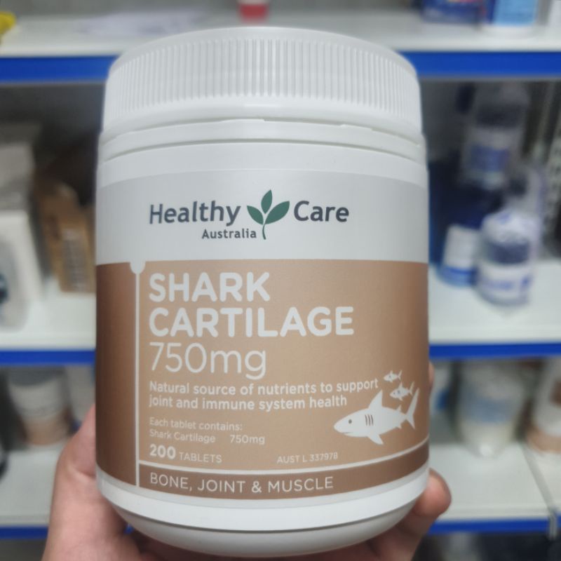 Healthy Care Shark Cartilage 750mg - Hỗ trợ điều trị các vấn đề về cơ xương khớp - 200 viên