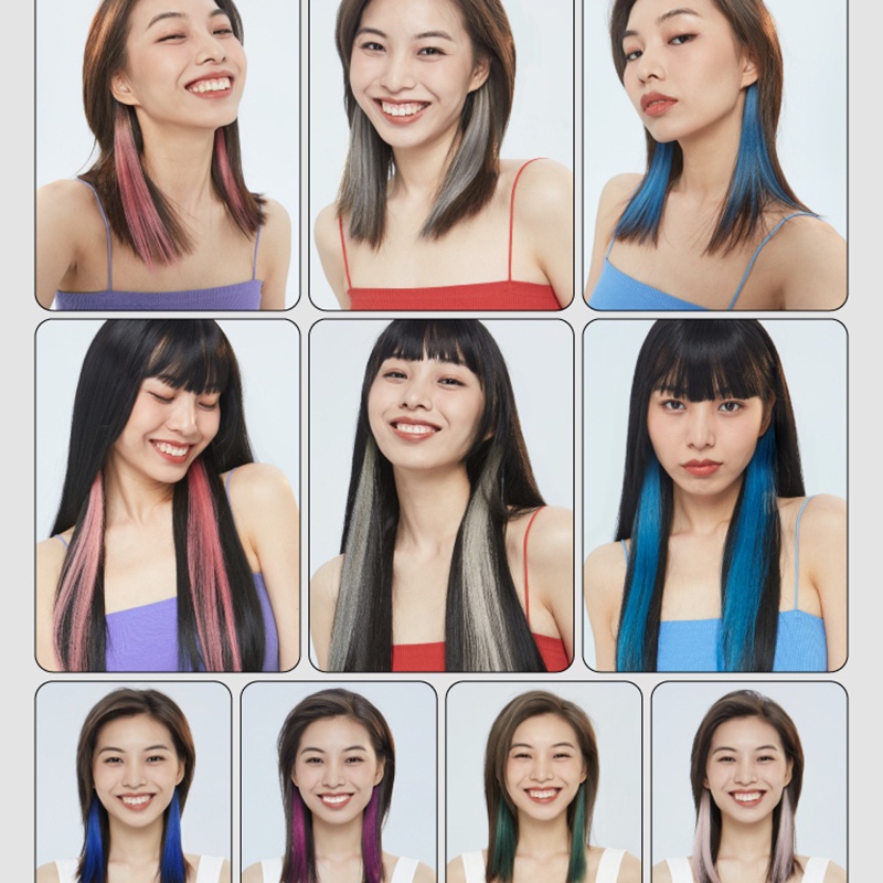 Tóc Giả Nối Dài Nhuộm Màu Ombre Dạng Kẹp Dành Cho Nữ