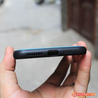 Ốp Lưng Iphone XS Max Vân Da Khắc Hình Cây Dù Viền Chỉ (Full Màu)