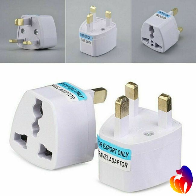 Phích cắm chuyển đổi 3 lỗ chuẩn US Eu Uk Au