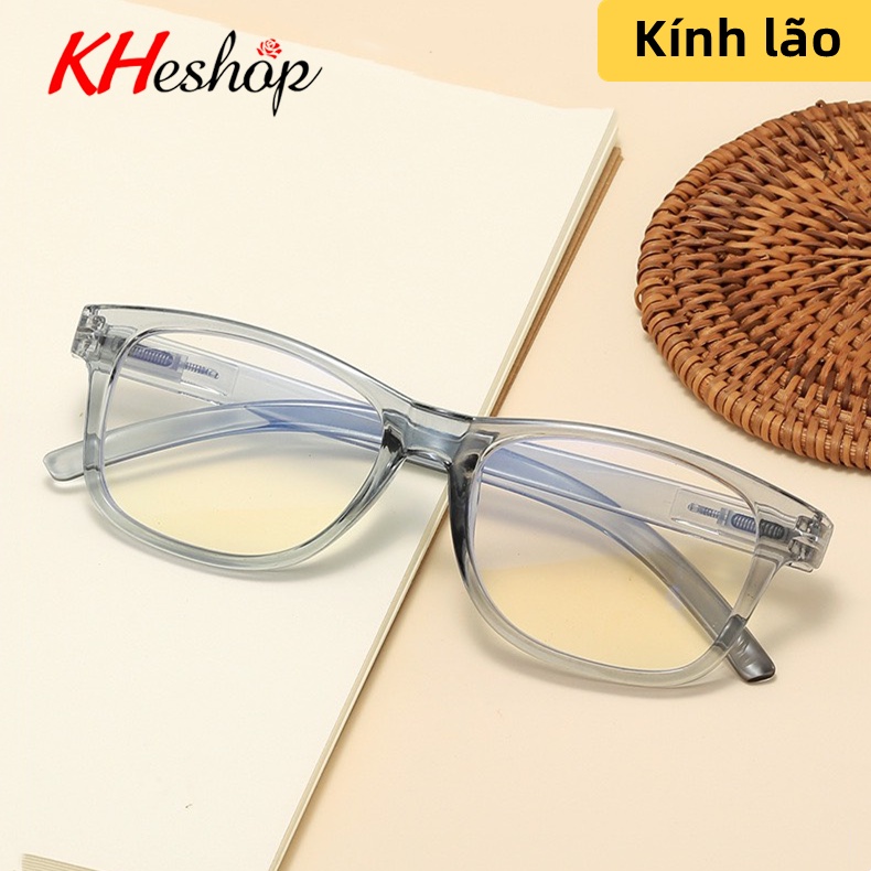 Kính Lão - Viễn Thị bản lề lò xo Form vuông bầu lịch sự nhã nhặn đủ độ từ +1.00-+4.00 mã Y1588