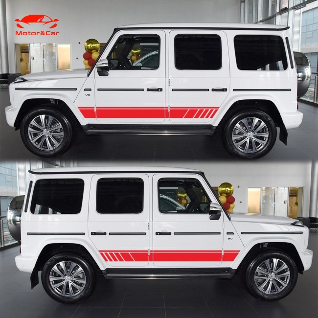 Bộ 2 Miếng Dán Chữ Trang Trí Thân Xe Mercedes Benz G55 G63 Amg W463 G500 Class G350D Suv