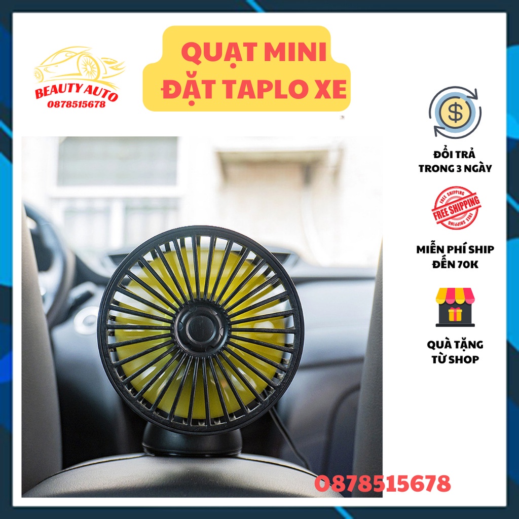 Quạt mini để siêu tiện ích - gió xe hơi làm mát không khí, cắm cổng sạc điện thoại