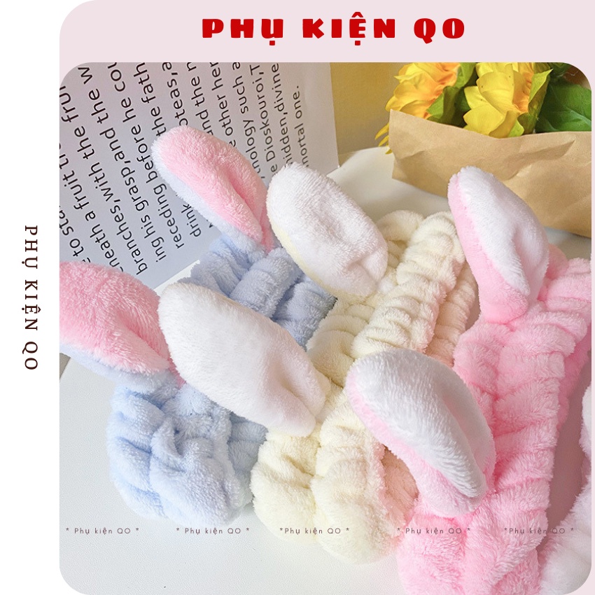 Băng đô rửa mặt tai thỏ BD05