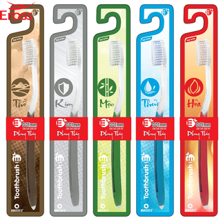 Bàn Chải Phong Thủy Eross 100% Chỉ Tơ Nha Khoa Cán Nhựa Nguyên Sinh Kim Mộc Thủy Hỏa Thổ