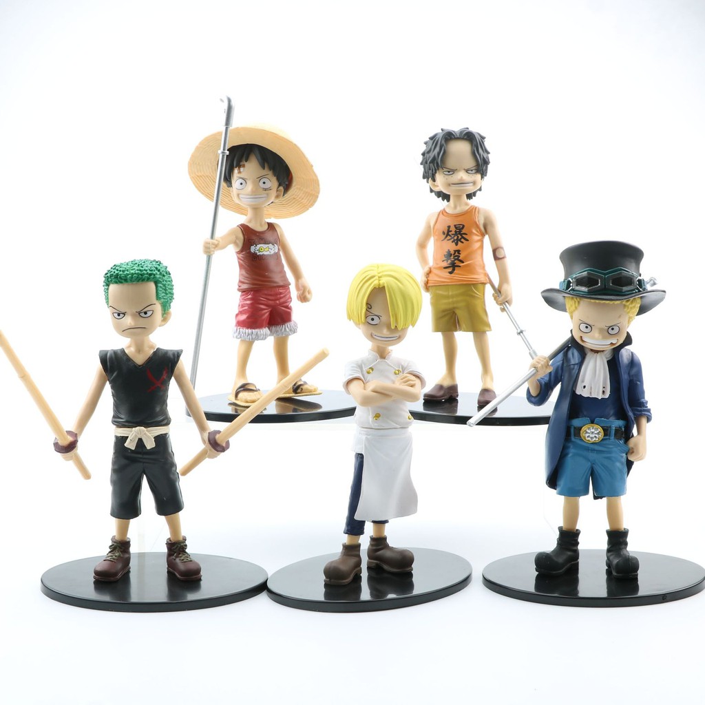 Mô hình 5 nhân vật One Piece  - Luffy, Zoro, Sanji, Chopper, Nami, Robin, Franky, Brook, Usopp