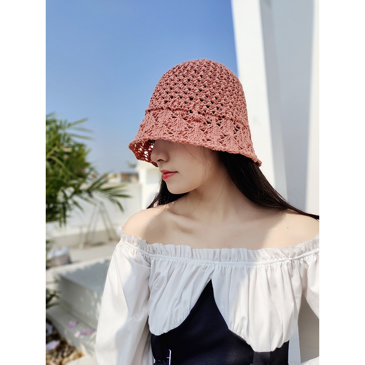 Mũ Cói Rộng Vành Thời Trang Biển Cho Nữ