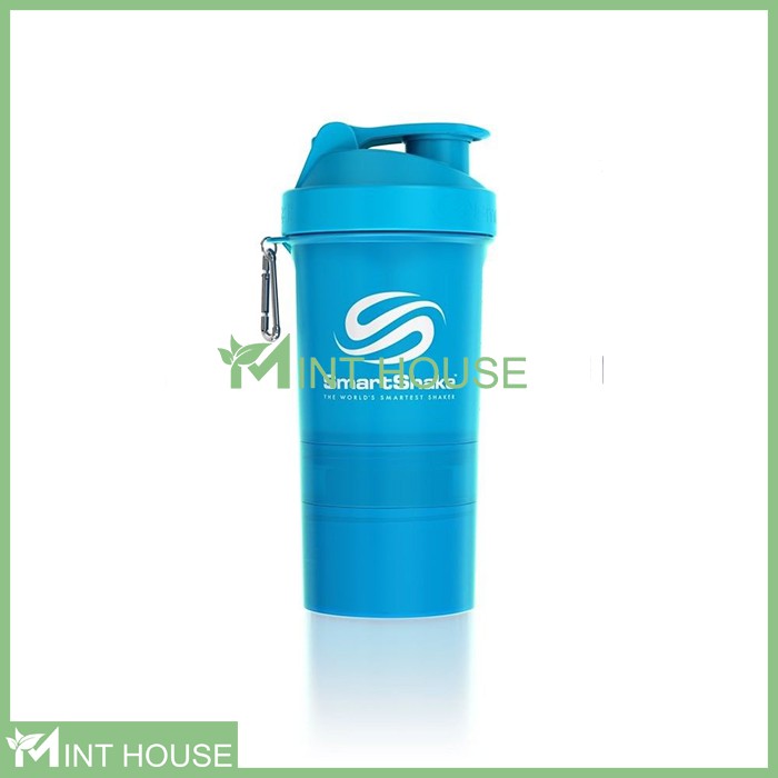 Bình nước bình lắc smart shake 3 ngăn tiện dụng