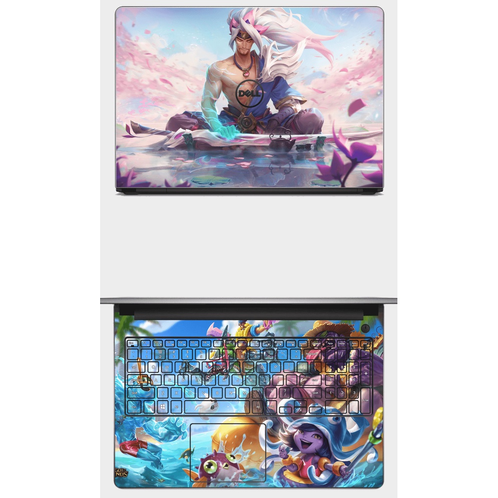 SKIN dán Laptop in hình nhân vật game LOL- Liên Minh Huyền Thoại. Full các dòng máy: Asus, Acer, Dell, Hp,.. In theo yc