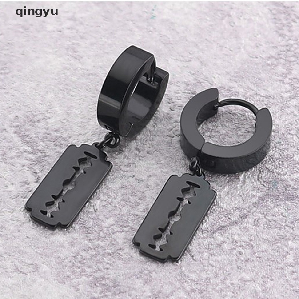 Bông Tai Dáng Dài Hình Lưỡi Dao Bằng Thép Không Gỉ Cá Tính Cho Nam