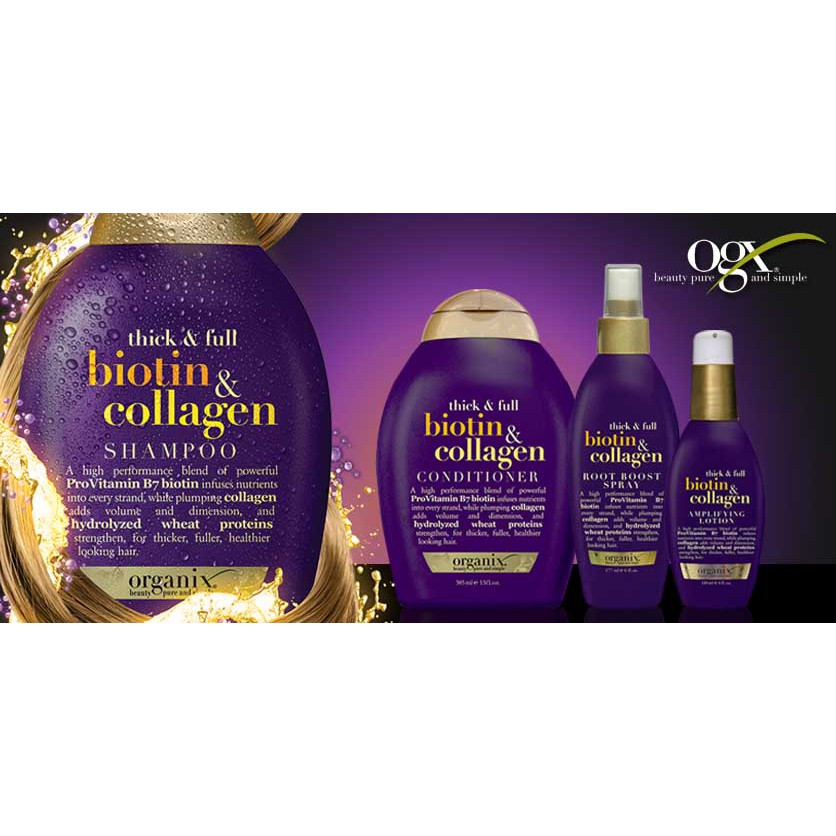 Bộ dầu gội - dầu xả chống rụng tóc Thick & Full Biotin & Collagen Shampoo & Conditioner 385ml by Nacos.vn